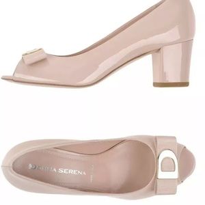 Donna Serena Leather Nude Sandals Shoes Sz 6.5